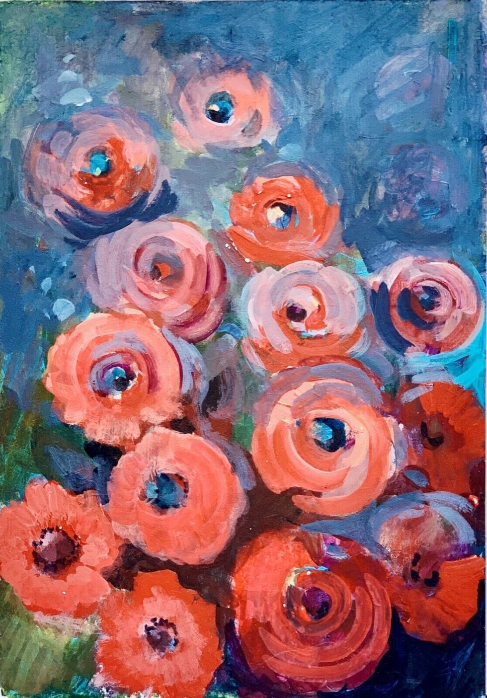 original-acrylic-on-board-painting-Alexandra-Malyshko-expressionism-poppies-274886353460