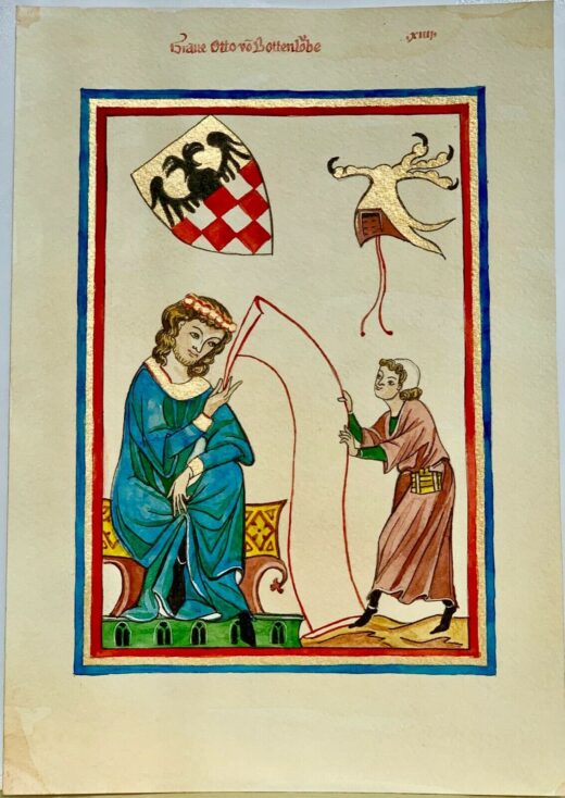 High-quality-old-look-miniature-leaf-painting-illuminated-manuscript-Manesse-274296661691-2