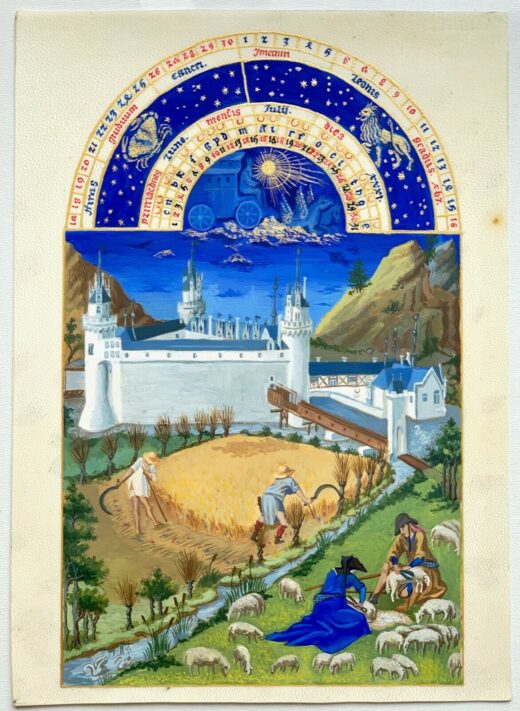 Museum-grade-goatskin-illuminated-manuscript-leaf-hand-painted-Limbourg-Brothers-274979808421-2