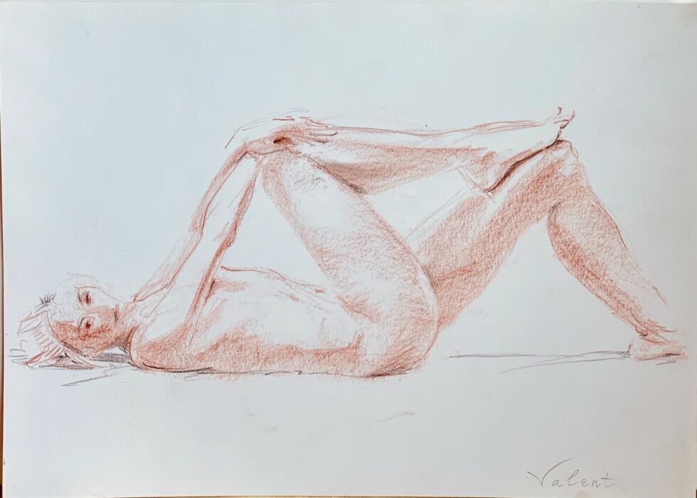 ORIGINAL-drawing-art-woman-model-sketch-pencil-from-artist-signed-academic-style-274405410001