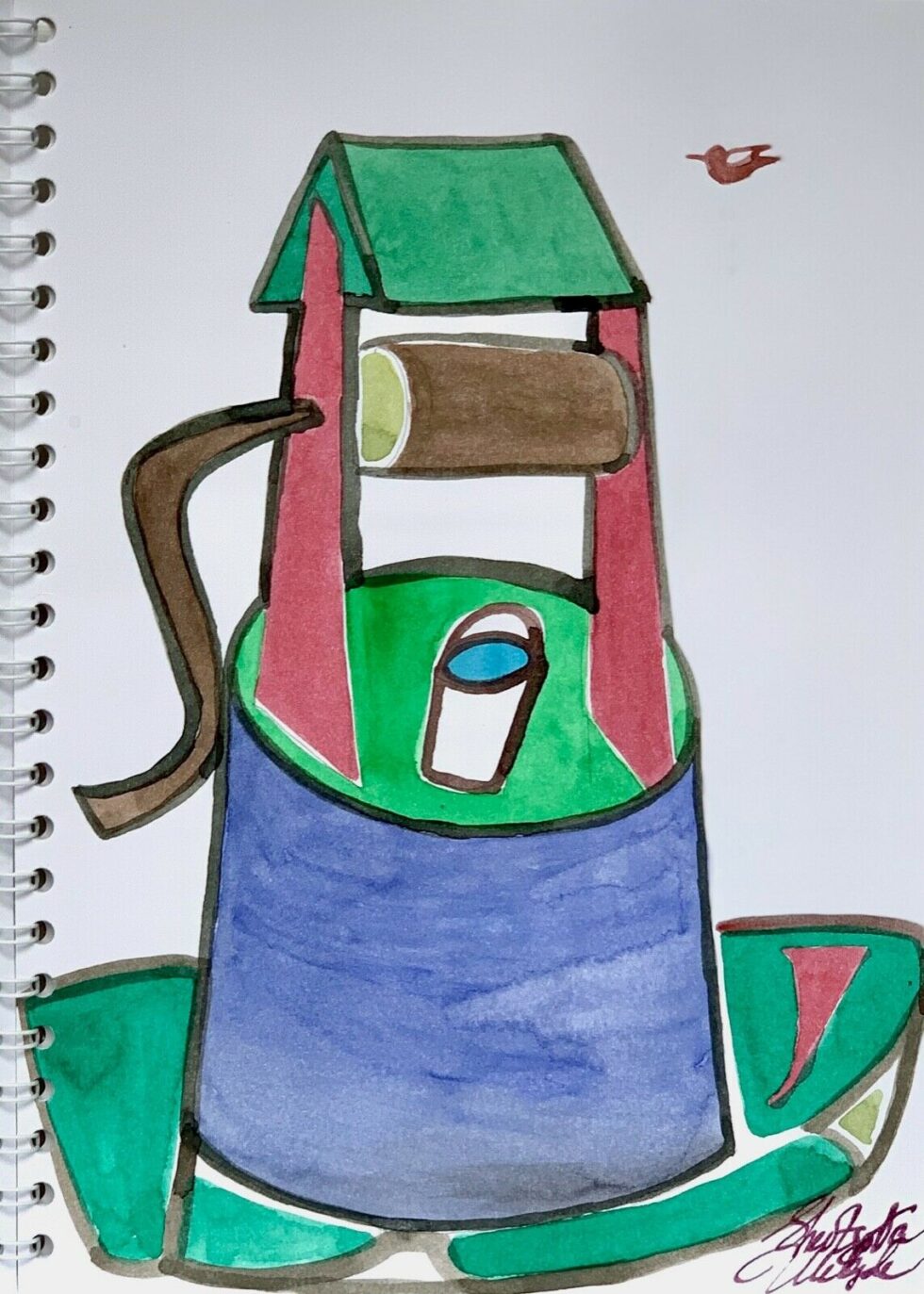 ORIGINAL-watercolor-painting-sketchbook-with-5-SIGNED-artworks-contemporary-art-274362510211-4 ORIGINAL-watercolor-painting-sketchbook-with-5-SIGNED-artworks-contemporary-art-274362510211-4