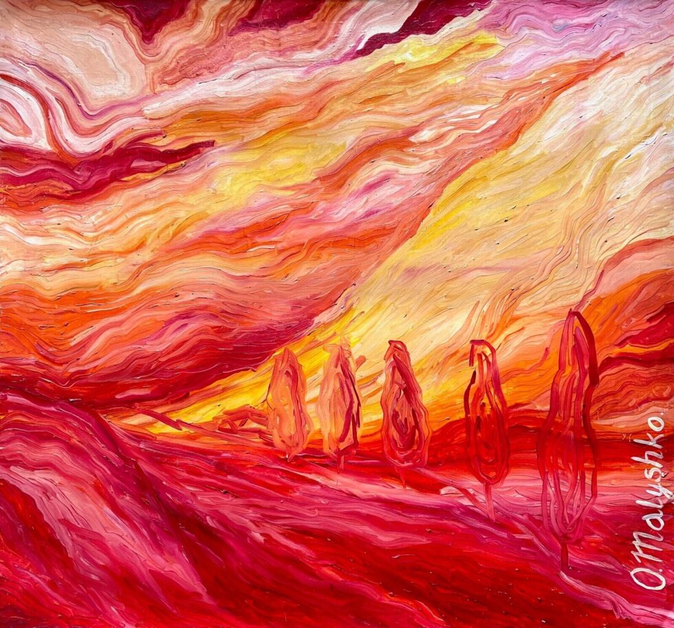 Original-oil-painting-on-canvas-landscape-impressionism-32-x-34-signed-275963263341
