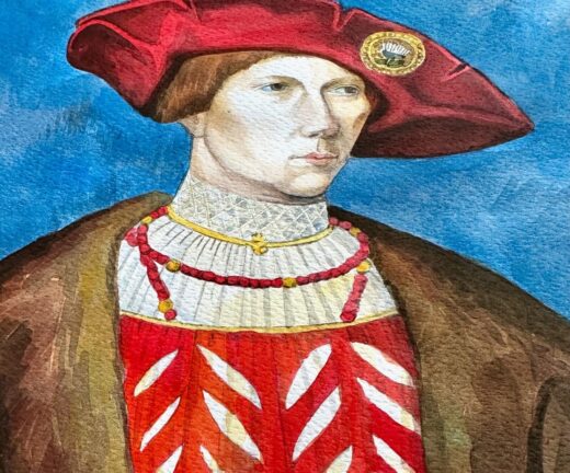 Watercolor-hand-painted-Portrait-renaissance-florence-Art-original-painting-276220839311-4