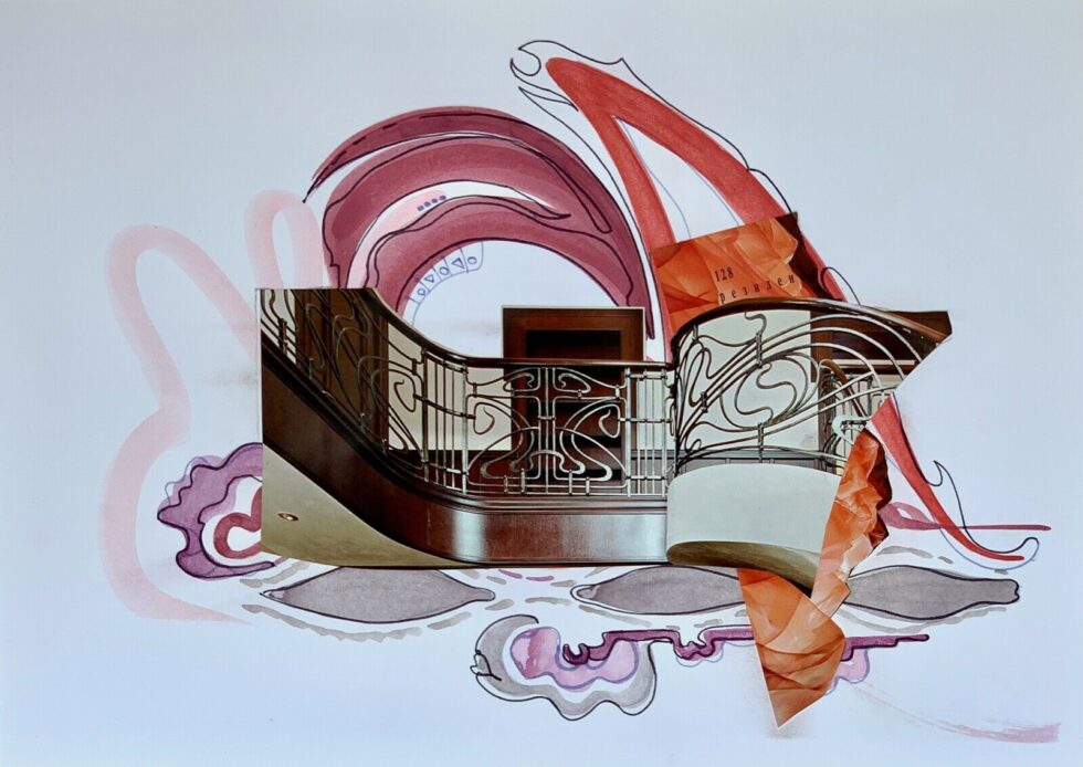 original-collage-with-watercolor-mixed-media-painting-artwork-contemporary-art-274846747371