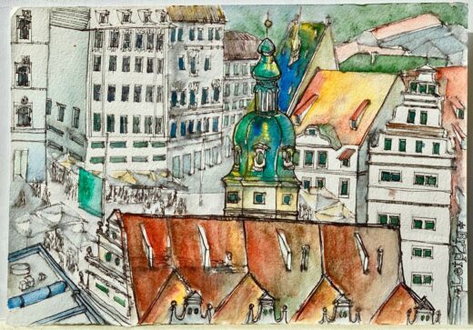 ORIGINAL-Watercolor-painting-on-paper-artwork-SIGNED-by-artist-Leipzig-Germany-274333500612-2