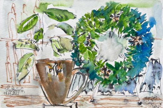 ORIGINAL-double-side-watercolor-painting-impressionism-Warsaw-caffe-still-life-275344746442-2