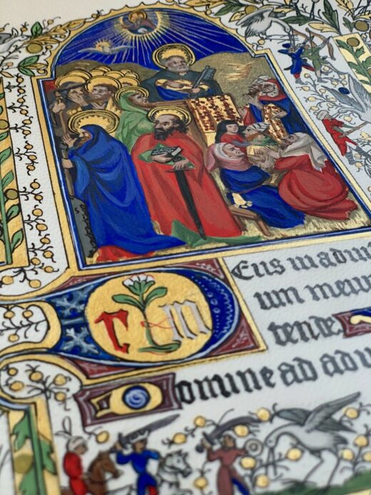 Real-parchment-illuminated-manuscript-leaf-the-Book-of-Hours-museum-grade-274953000862-4