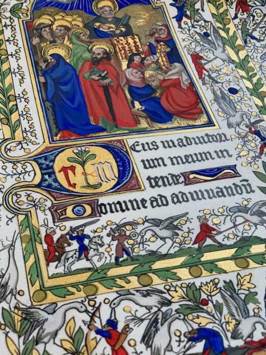 Real-parchment-illuminated-manuscript-leaf-the-Book-of-Hours-museum-grade-274953000862-5