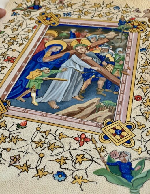 Real-parchment-illuminated-manuscript-leaf-the-Book-of-Hours-museum-grade-274953005532-7