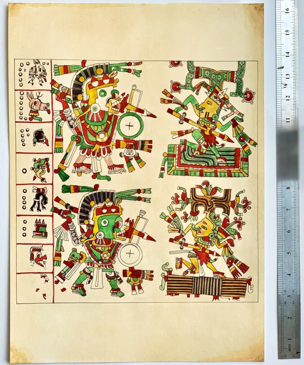 handpainted-old-look-page-miniature-Mesoamerican-painting-from-Codex-Borgia-274603399832-3 handpainted-old-look-page-miniature-Mesoamerican-painting-from-Codex-Borgia-274603399832-3