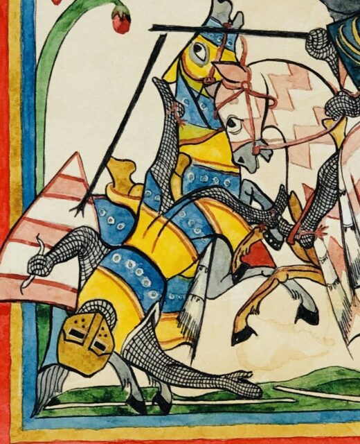 High-quality-hand-painted-miniature-painting-illuminated-manuscript-leaf-Manesse-274238951463-4