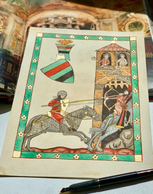 High-quality-old-look-miniature-leaf-painting-illuminated-manuscript-Manesse-274353644163-2