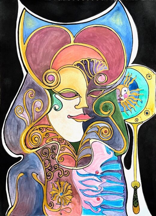 Whimsical art by Galina Shevtsova. Watercolor & Ink Pen