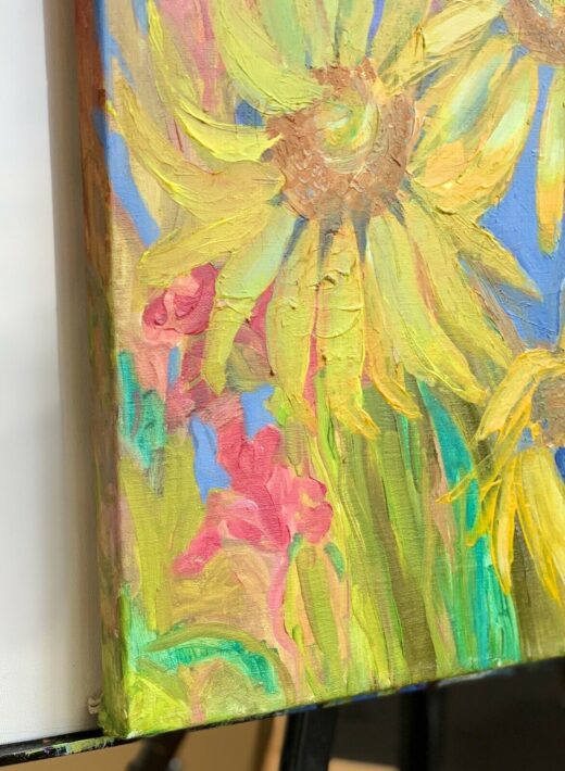 original-oil-on-canvas-painting-SIGNED-still-life-sunflowers-impressionism-274764103313-3