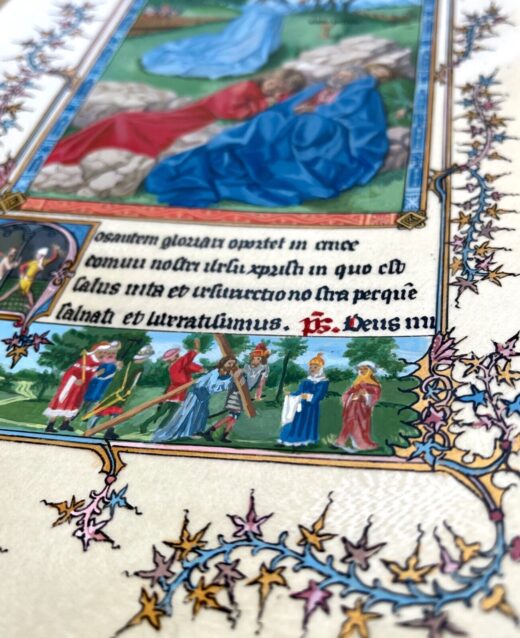 Hand-painted-old-look-illuminated-manuscript-vellum-leaf-TurinMilan-Hours-275438157184-4