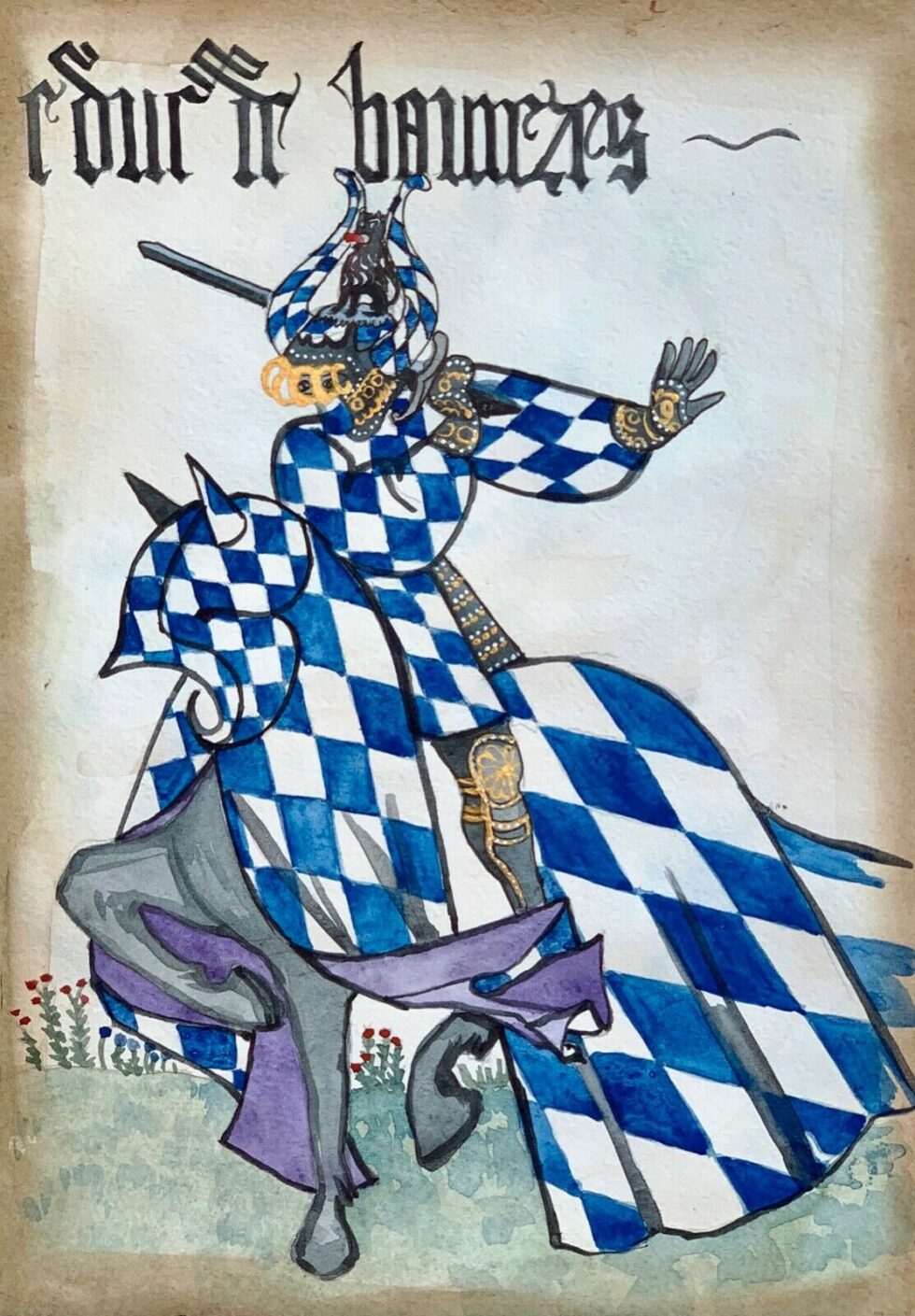 Hand-painted-old-look-miniature-leaf-Coats-of-arms-of-Europe-and-Golden-Fleece-274754770844