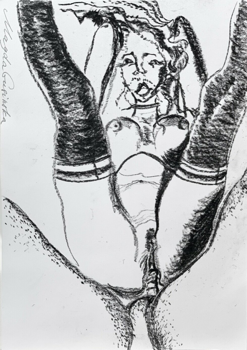 original-charcoal-nude-erotic-art-drawings-Sensual-Fine-Art-hand-painted-signed-274611277514