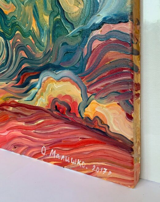 original-oil-on-canvas-painting-SIGNED-expressionism-Ukrainian-landscape-16-x-23-274886296404-5
