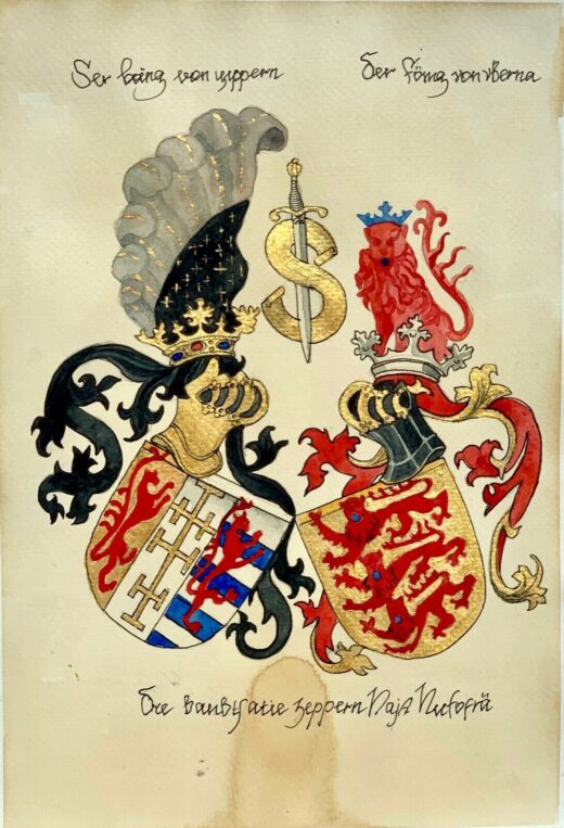 Hand-painted-old-look-miniature-leaf-coats-of-arms-German-knights-274698469725-2