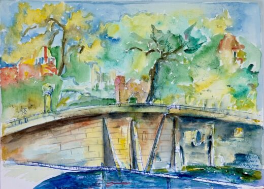 ORIGINAL-Watercolor-painting-on-paper-artwork-SIGNED-travel-art-Portofino-Italy-274538278425-2