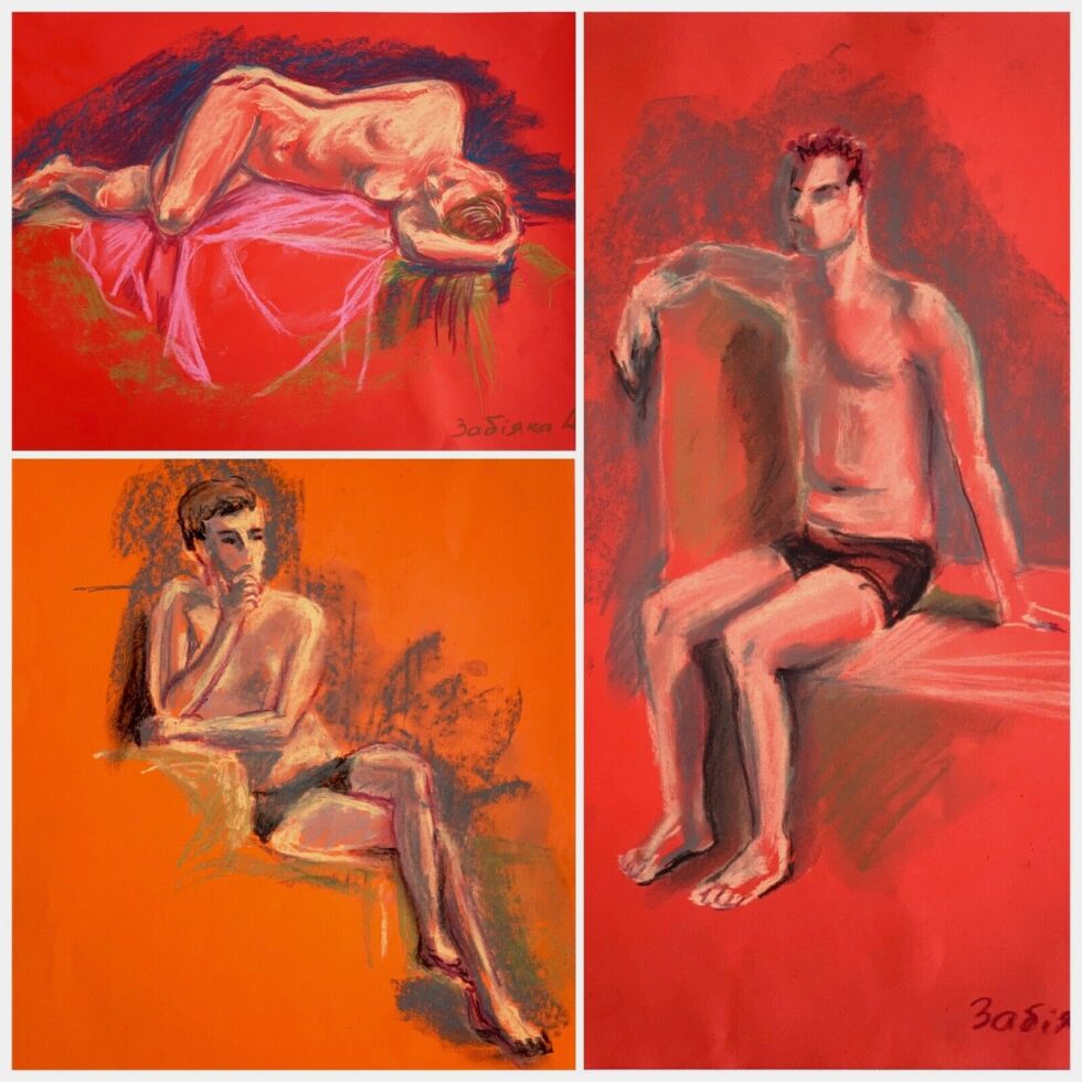 ORIGINAL-pastels-painting-set-of-8-sheets-with-sketches-of-posed-models-signed-274839750585