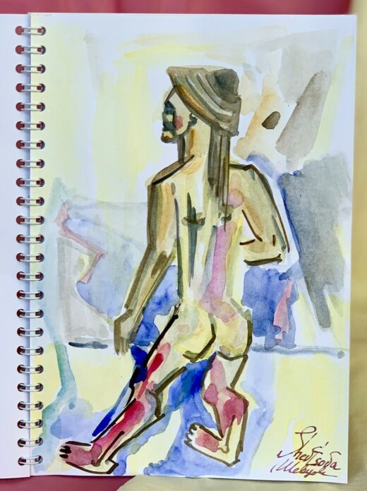 ORIGINAL-watercolor-painting-sketchbook-of-5-SIGNED-artworks-contemporary-art-274353284195-4