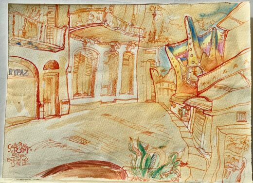 ORIGINAL-Watercolor-painting-on-paper-artwork-SIGNED-by-artist-Sitges-Barcelona-274333906916-2