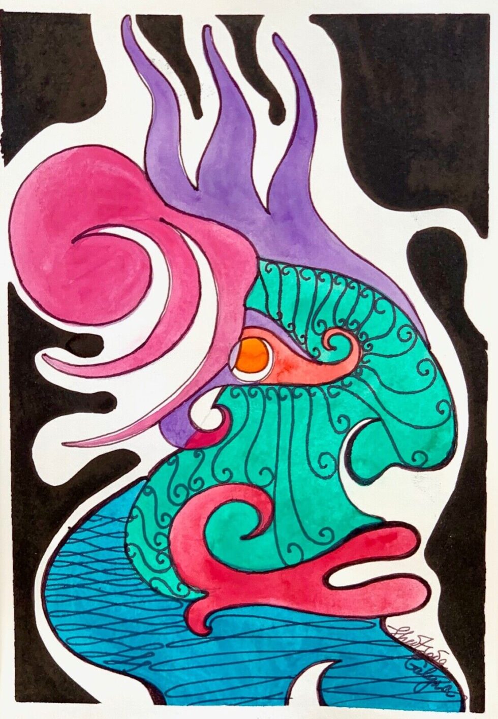 ORIGINAL-watercolor-painting-paper-artwork-from-artist-signed-abstract-art-275344746436