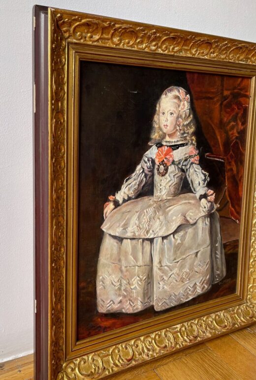 Antique-oil-painting-Baroque-portrait-of-Infanta-Margarita-Teresa-framed-signed-275947949907-19