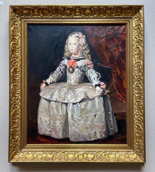 Antique-oil-painting-Baroque-portrait-of-Infanta-Margarita-Teresa-framed-signed-275947949907-3