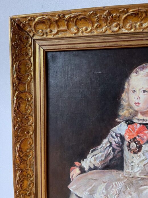 Antique-oil-painting-Baroque-portrait-of-Infanta-Margarita-Teresa-framed-signed-275947949907-5