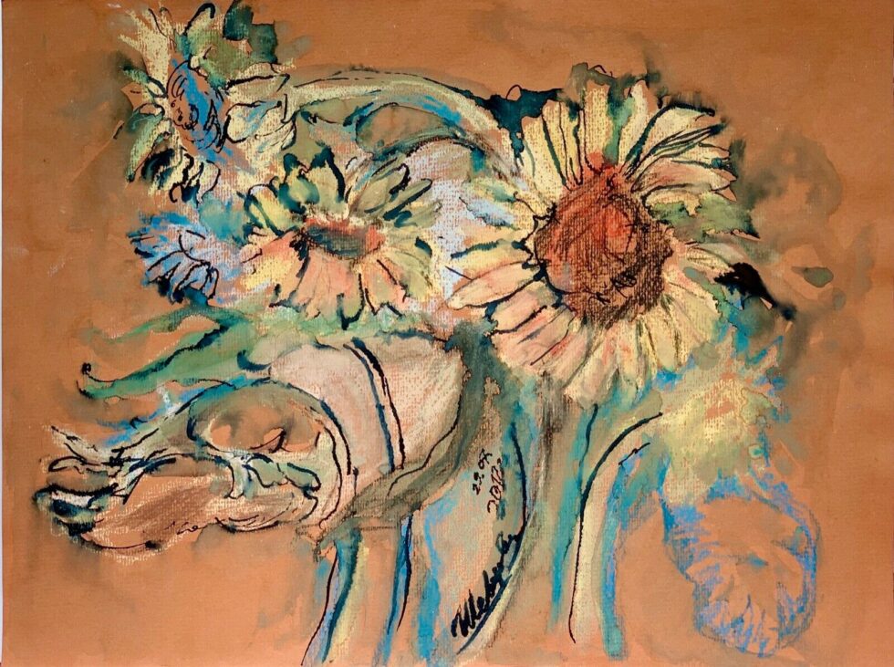 ORIGINAL-pastels-painting-on-paper-artwork-from-artist-signed-flowers-art-274374895747