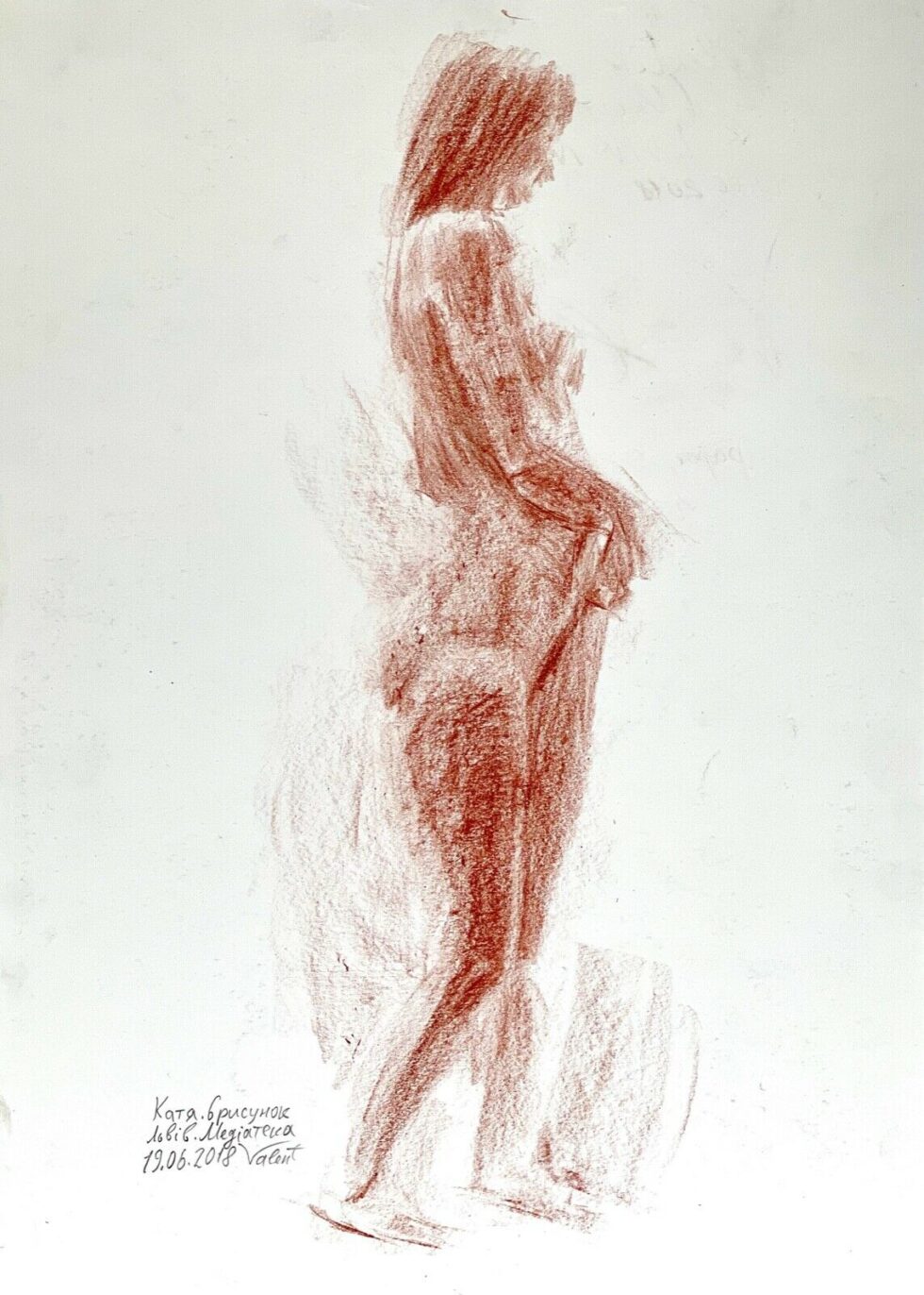 ORIGINAL-sanguine-drawing-nude-model-signed-by-artist-A3-118-x-165-inches-275094745067