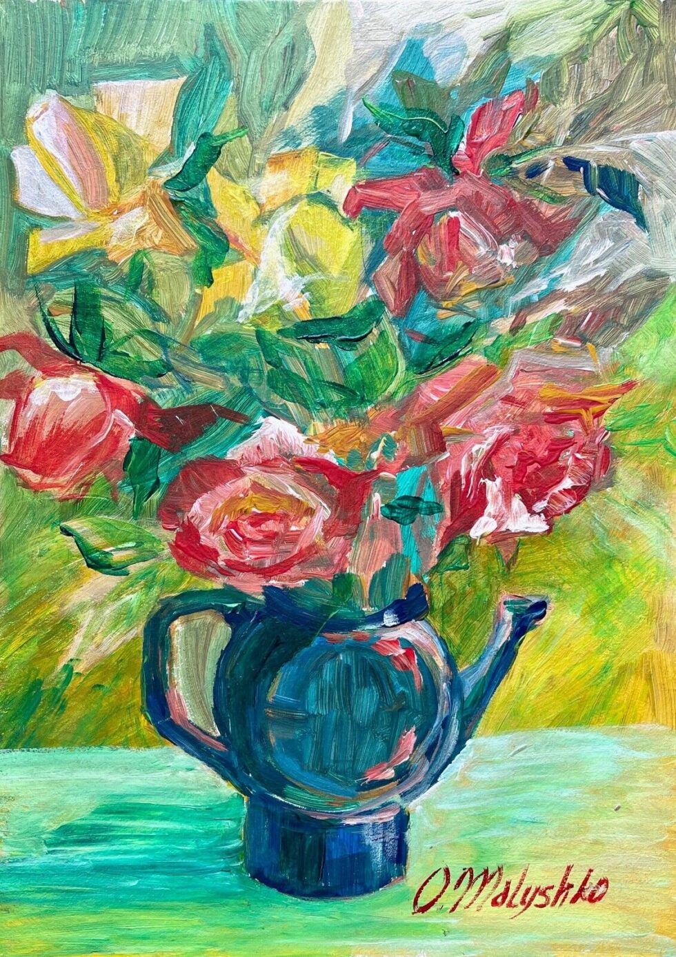 Original-oil-painting-on-board-still-life-with-roses-275909817367