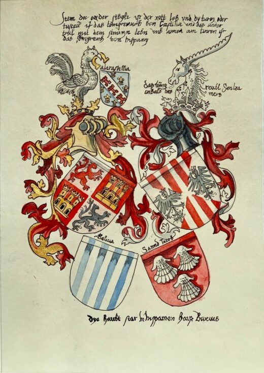 Hand-painted-old-look-miniature-leaf-armorial-illuminated-manuscript-274691141198-2