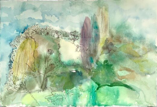 ORIGINAL-Watercolor-painting-on-paper-artwork-from-artist-landscape-art-signed-274709539938-3