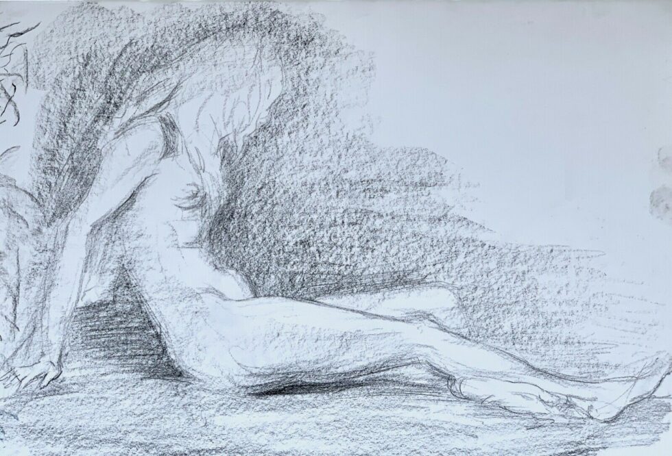 ORIGINAL-pencil-drawing-nude-model-signed-by-artist-sketch-A3-117-x-165-inches-274855234068