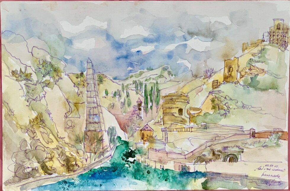 ORIGINAL-watercolor-painting-paper-artwork-SIGNED-by-artist-Crimea-274528512138