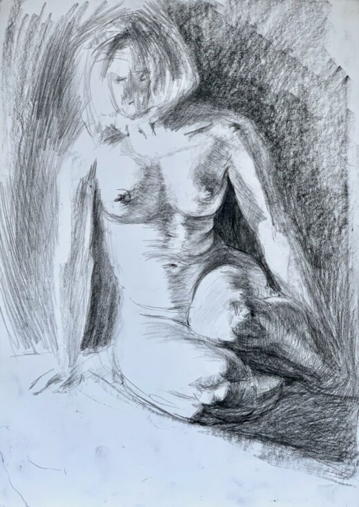 ORIGINAL-pencil-drawing-nude-model-signed-by-artist-sketch-A3-117-x-165-inches-274855224829-2